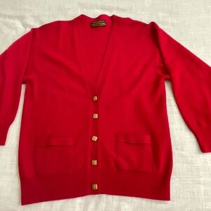 Westaway & Westaway Scotland Vintage Lambswool Red Cardigan Size M/L